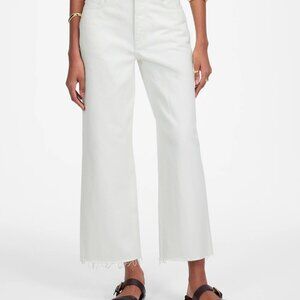 Madewell Low-Slung Baggy Crop in Pure White size 27